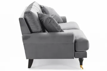 Andrew 2-sits Sammetssoffa - Ljusgrå - Möbler - Soffa - Howardsoffa