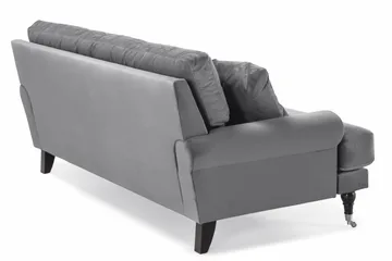 Andrew 2-sits Sammetssoffa - Ljusgrå - Möbler - Soffa - Howardsoffa