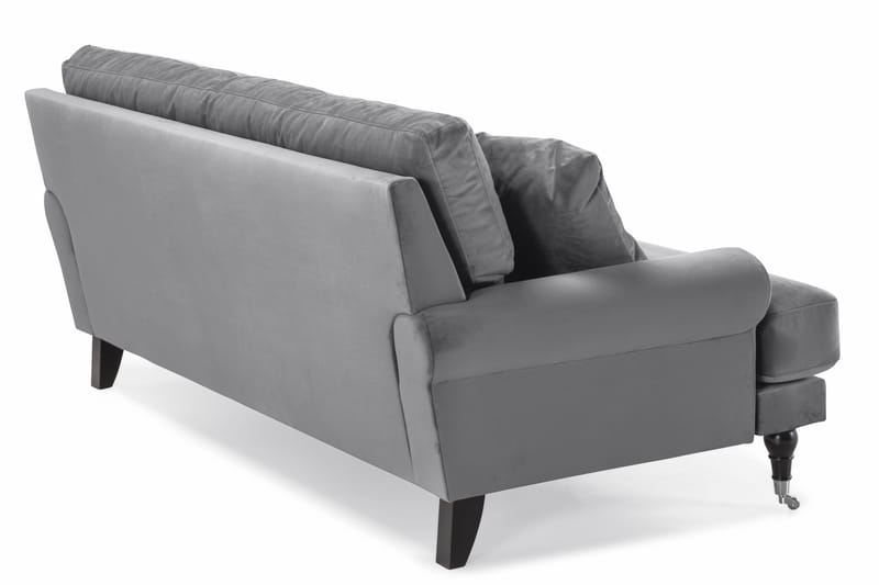 Andrew 2-sits Sammetssoffa - Ljusgrå - Möbler - Soffa - Howardsoffa
