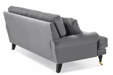 Andrew 2-sits Sammetssoffa - Ljusgrå - Möbler - Soffa - Howardsoffa