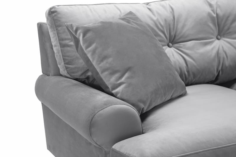 Andrew 2-sits Sammetssoffa - Ljusgrå - Möbler - Soffa - Sammetssoffa