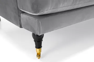 Andrew 2-sits Sammetssoffa - Ljusgrå - Möbler - Soffa - Howardsoffa