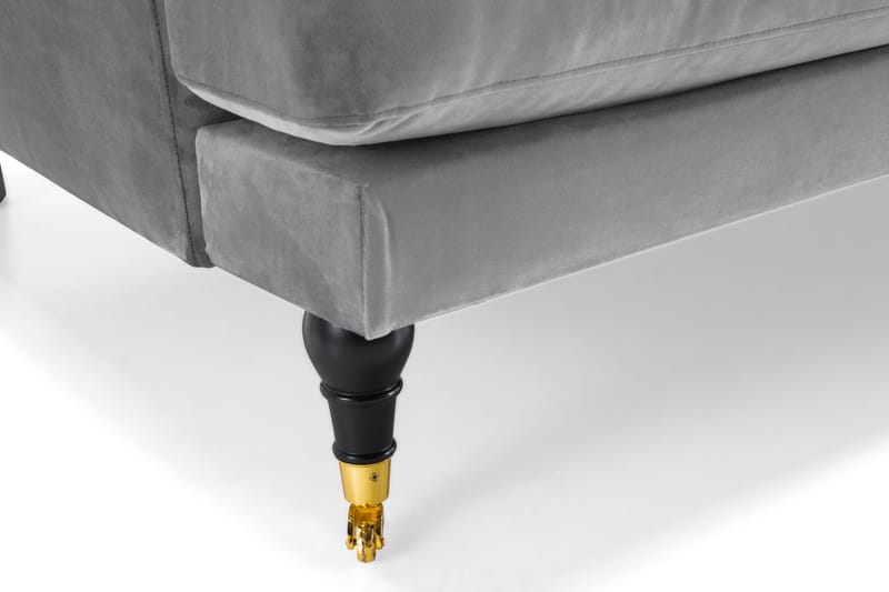 Andrew 2-sits Sammetssoffa - Ljusgrå - Möbler - Soffa - Howardsoffa