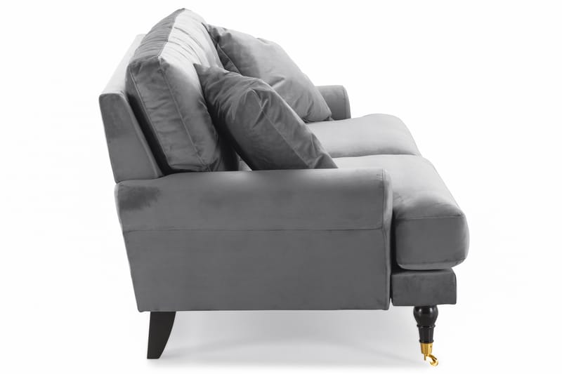 Andrew 2-sits Sammetssoffa - Ljusgrå - Möbler - Soffa - Sammetssoffa