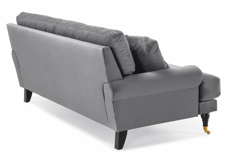 Andrew 2-sits Sammetssoffa - Ljusgrå - Möbler - Soffa - Sammetssoffa