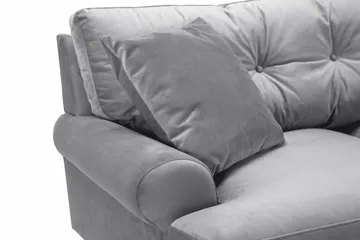 Andrew 2-sits Sammetssoffa - Ljusgrå - Möbler - Soffa - Howardsoffa