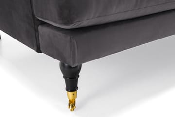 Andrew 2-sits Sammetssoffa - Mörkgrå - Möbler - Soffa - Howardsoffa