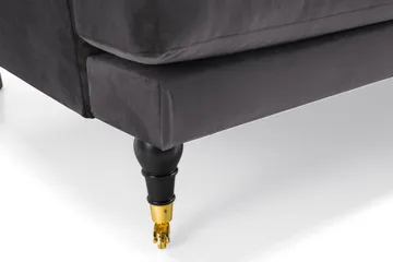 Andrew 2-sits Sammetssoffa - Mörkgrå - Möbler - Soffa - Howardsoffa