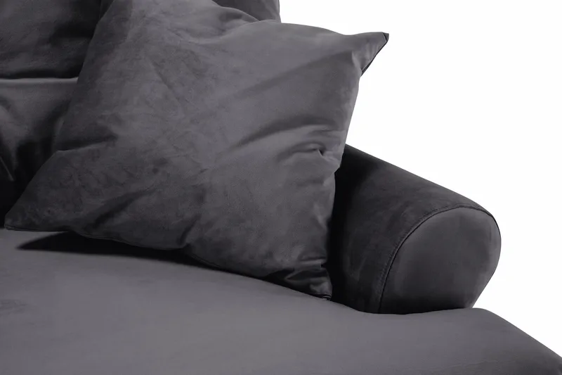 Andrew 2-sits Sammetssoffa - Mörkgrå - Möbler - Soffa - Howardsoffa