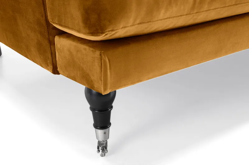 Andrew 2-sits Sammetssoffa - Mörkgul - Möbler - Soffa - Howardsoffa