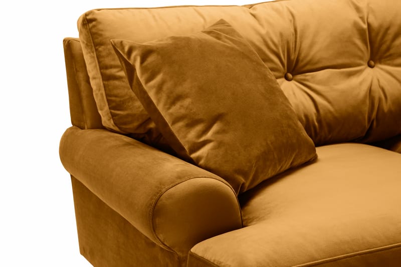 Andrew 2-sits Sammetssoffa - Mörkgul - Möbler - Soffa - Sammetssoffa