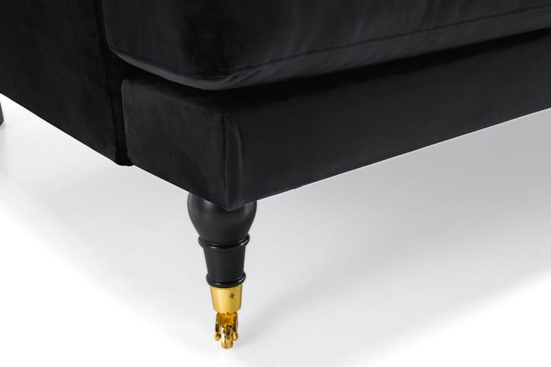 Andrew 2-sits Sammetssoffa - Svart - Möbler - Soffa - Howardsoffa