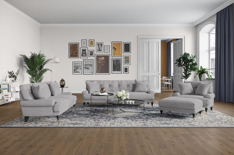 Andrew 2-sits Tygsoffa - Grå - Möbler - Soffa - Howardsoffa