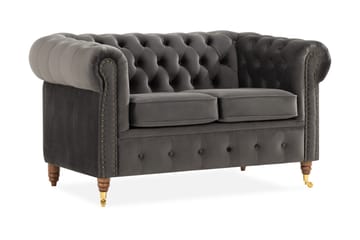 Chesterfield Deluxe 2-sits Soffa - Grå - Möbler - Soffa - Howardsoffa