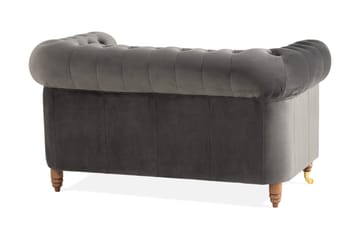 Chesterfield Deluxe 2-sits Soffa - Grå - Möbler - Soffa - Howardsoffa