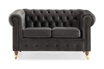 Chesterfield Deluxe 2-sits Soffa - Grå - Möbler - Soffa - Howardsoffa