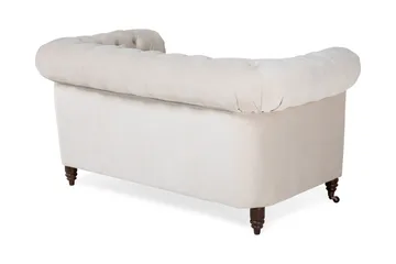 Chesterfield Deluxe Sammetssoffa 2-sits - Beige - Möbler - Soffa - Howardsoffa