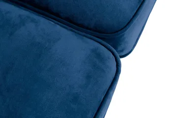 Chesterfield Lyx 2-sits Liten sammetssoffa - Djup soffa 160 cm bred - Blå - Möbler - Soffa - Howardsoffa