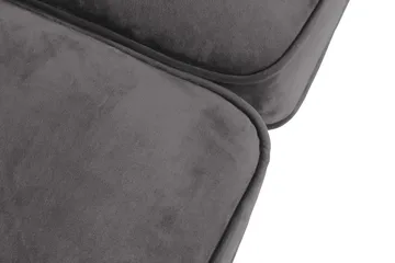 Chesterfield Lyx 2-sits Liten Sammetssoffa - Djup soffa 160 cm bred - Mörkgrå / Grå - Möbler - Soffa - Howardsoffa