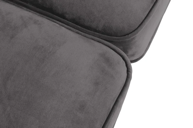 Chesterfield Lyx 2-sits Liten Sammetssoffa - Djup soffa 160 cm bred - Mörkgrå / Grå - Möbler - Soffa - Howardsoffa