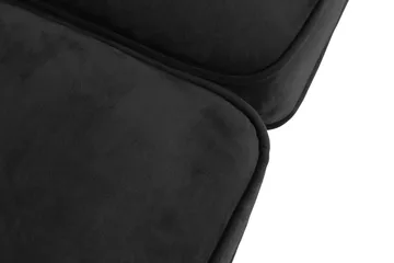 Chesterfield Lyx 2-sits Liten sammetssoffa - Djup soffa 160 cm bred - Svart - Möbler - Soffa - Howardsoffa