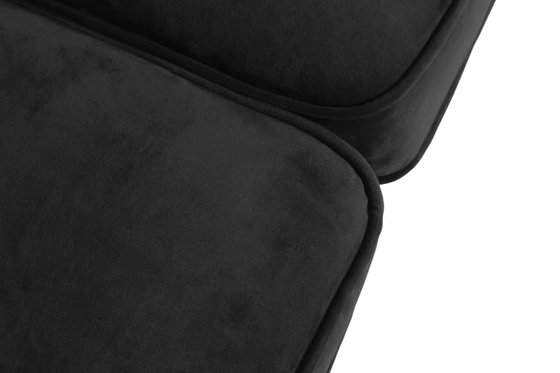 Chesterfield Lyx 2-sits Liten sammetssoffa - Djup soffa 160 cm bred - Svart - Möbler - Soffa - Howardsoffa