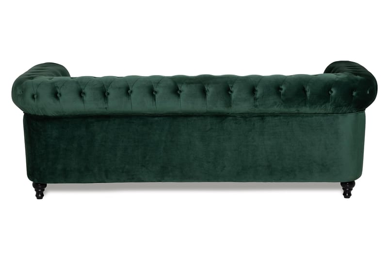 Chesterfield Lyx 3 sits Sammetssoffa - Djup soffa - Grön - Möbler - Soffa - Howardsoffa