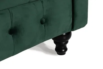 Chesterfield Lyx 3 sits Sammetssoffa - Djup soffa - Mörkgrön / Grön - Möbler - Soffa - Howardsoffa