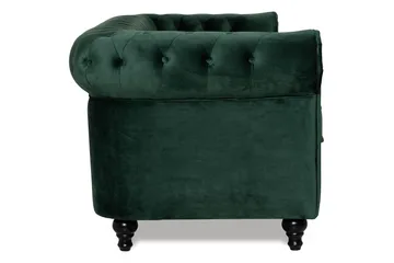 Chesterfield Lyx 3 sits Sammetssoffa - Djup soffa - Mörkgrön / Grön - Möbler - Soffa - Howardsoffa