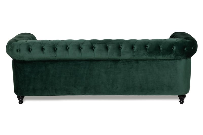 Chesterfield Lyx 3 sits Sammetssoffa - Djup soffa - Mörkgrön - Möbler - Soffa - Howardsoffa