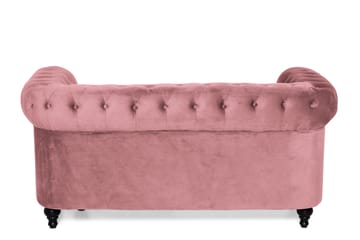 Chesterfield Lyx Sammetssoffa 2-sits - Rostrosa - Möbler - Soffa - Howardsoffa