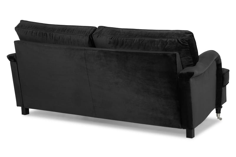 Howard Classic 2-sits Svängd Sammetssoffa - Svart - Möbler - Soffa - Howardsoffa