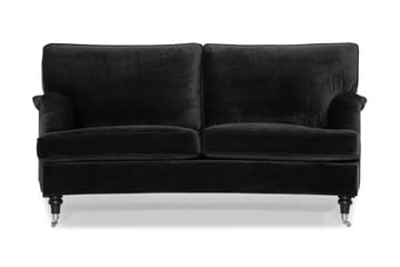 Howard Classic 2-sits Svängd Sammetssoffa - Svart - Möbler - Soffa - Howardsoffa