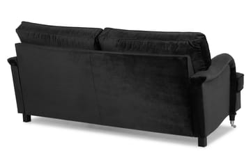 Howard Classic 2-sits Svängd Sammetssoffa - Svart - Möbler - Soffa - Howardsoffa