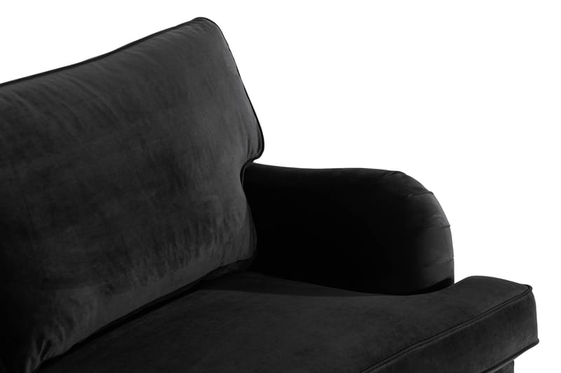 Howard Classic 2-sits Svängd Sammetssoffa - Svart - Möbler - Soffa - Howardsoffa