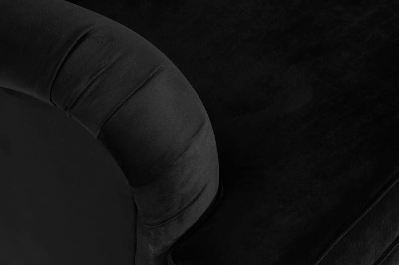 Howard Classic 2-sits Svängd Sammetssoffa - Svart - Möbler - Soffa - Howardsoffa