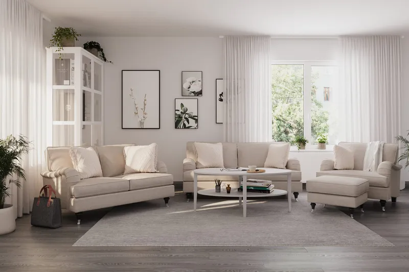 Howard Classic 2-sits Tygsoffa - Beige - Möbler - Soffa - Howardsoffa