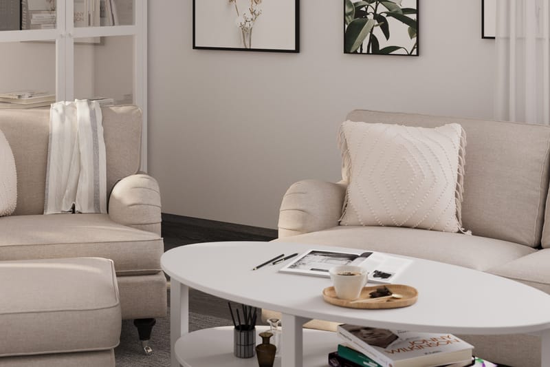 Howard Classic 3-sits Svängd Tygsoffa - Beige - Möbler - Soffa - Howardsoffa