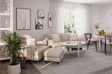 Howard Classic 3-sits Svängd Tygsoffa - Beige - Möbler - Soffa - Howardsoffa