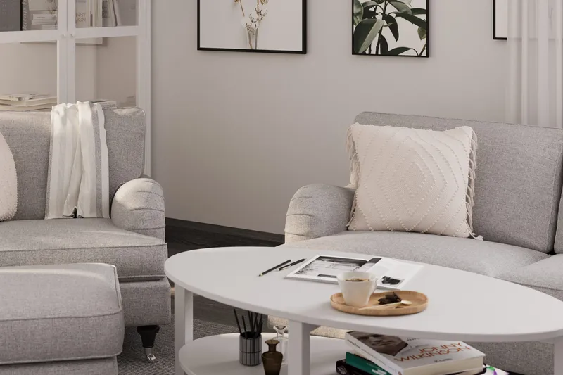 Howard Classic 3-sits Svängd Tygsoffa - Grå - Möbler - Soffa - Howardsoffa