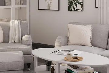 Howard Classic 3-sits Svängd Tygsoffa - Grå - Möbler - Soffa - Howardsoffa