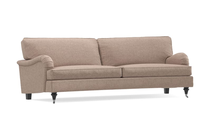 Howard Classic 3-sits Svängd Tygsoffa - Mörkbeige - Möbler - Soffa - Howardsoffa