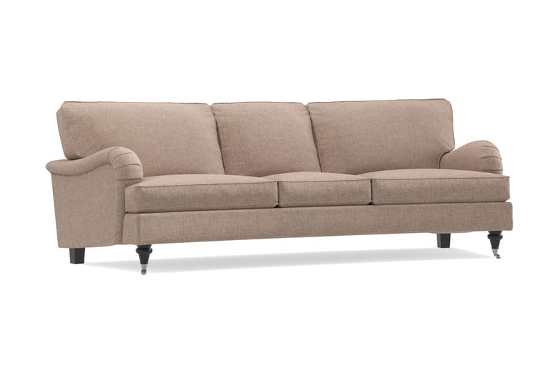 Howard Classic 3-sits Svängd Tygsoffa - Mörkbeige - Möbler - Soffa - Howardsoffa