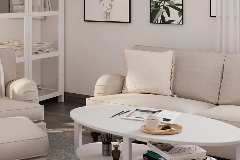 Howard Classic 3-sits Tygsoffa - Beige - Möbler - Soffa - Howardsoffa