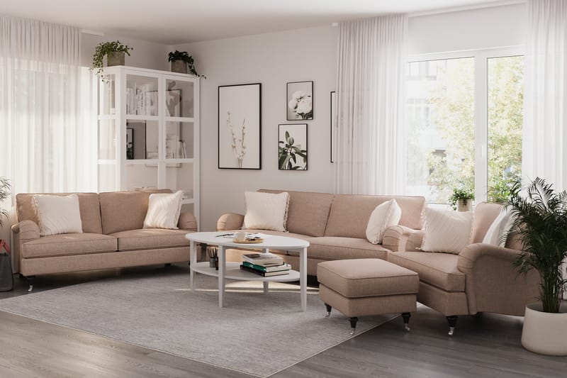 Howard Classic 3-sits Tygsoffa - Mörkbeige - Möbler - Soffa - Howardsoffa
