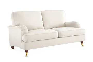 Howard Lyx 2-sits Sammetssoffa - Krämvit - Möbler - Soffa - Howardsoffa