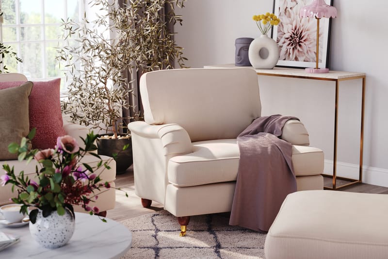 Howard Lyx 3-sits Manchestersoffa - Beige - Möbler - Soffa - Howardsoffa