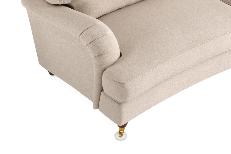 Howard Lyx 3-sits Svängd Tygsoffa - Beige - Möbler - Soffa - Howardsoffa