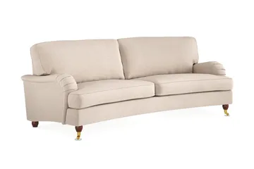 Howard Lyx 3-sits Svängd Tygsoffa - Beige - Möbler - Soffa - Howardsoffa