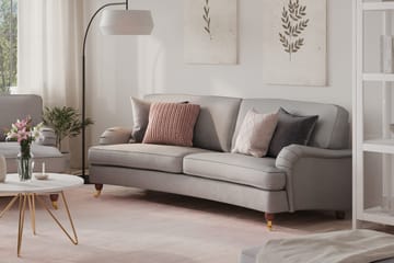 Howard Lyx 3-sits Svängd Tygsoffa - Ljusgrå - Möbler - Soffa - Howardsoffa